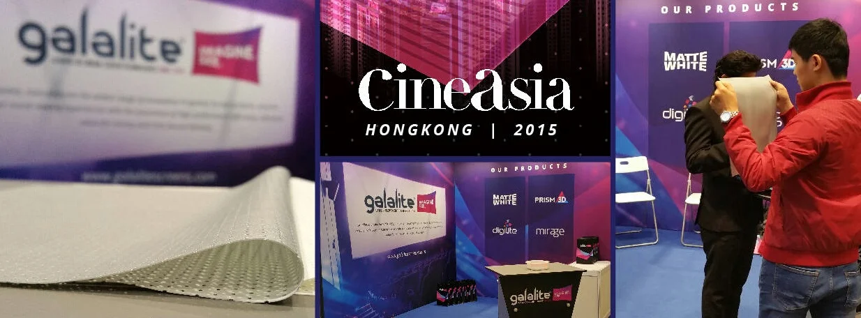 Galalite screens - CineAsia event HongKong