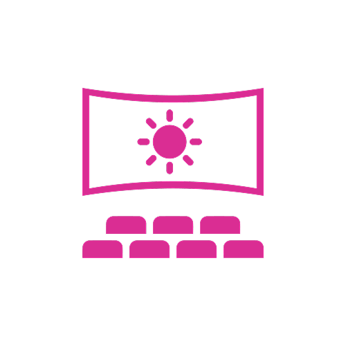 Auditoriums requiring improved brightness